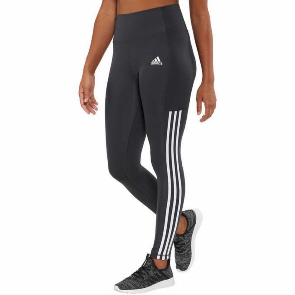 ADIDAS LADIES’ 7/8 3- STRIPE ACTIVE TIGHT